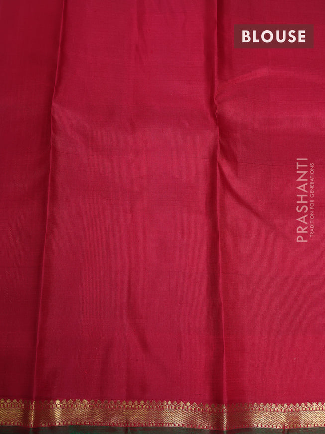 Pure kanchipuram silk saree multi colour and maroon with allover paalum pazhamum zari checks & buttas and zari woevn piping border