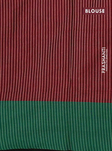 Narayanpet cotton saree maroon with plain body and ganga jamuna border