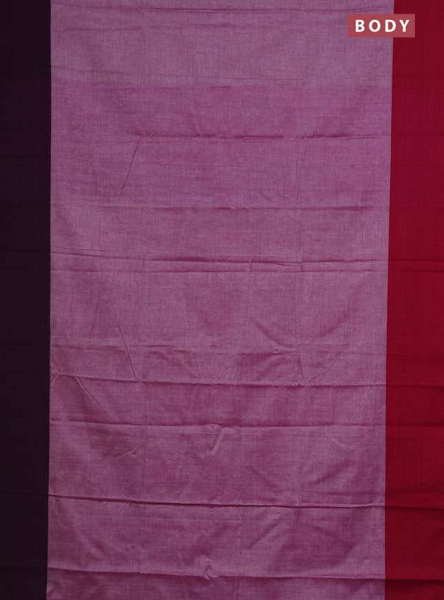 Narayanpet cotton saree pink shade with plain body and ganga jamuna border