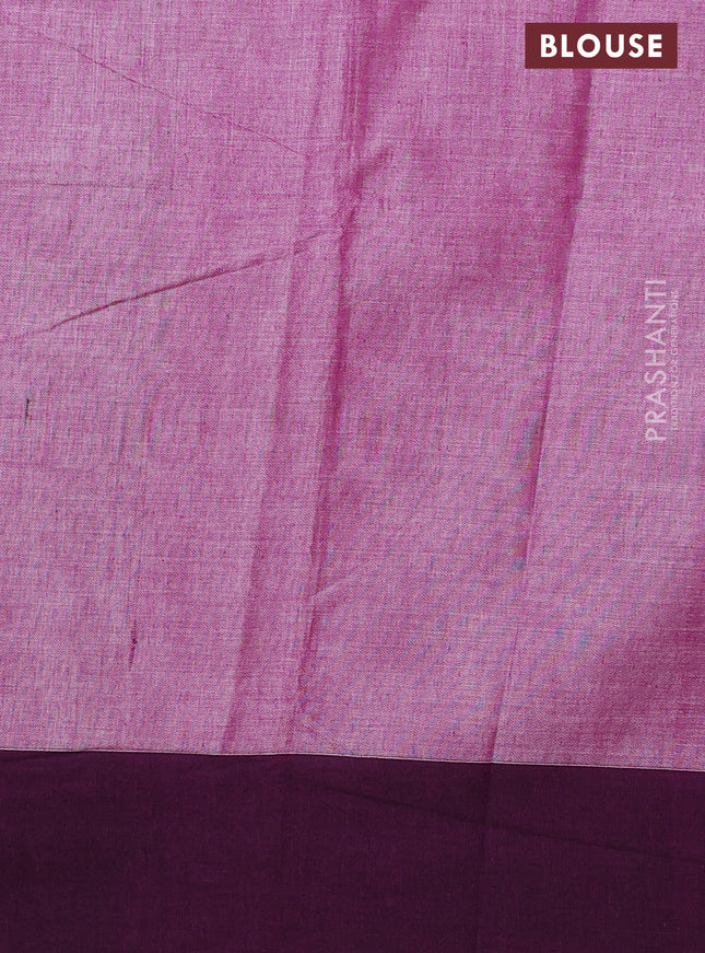 Narayanpet cotton saree pink shade with plain body and ganga jamuna border