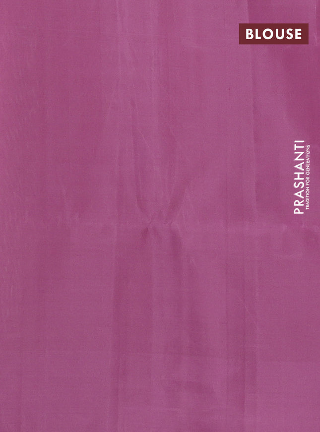 Pure soft silk saree pista green and mauve pink with allover zari woven geometric weaves and silver zari woven border