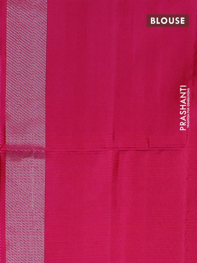 Pure soft silk saree pink with silver zari woven buttas and long silver zari woven border