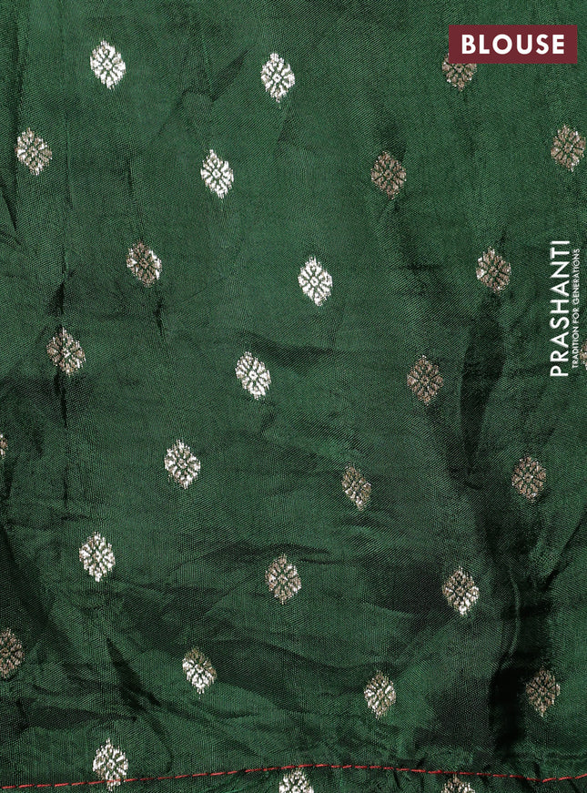 Banarasi silk saree red and green with annam zari woven buttas and zari woven border