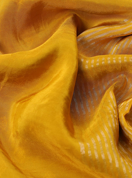 Banarasi silk saree yellow and violet with annam zari woven buttas and zari woven border