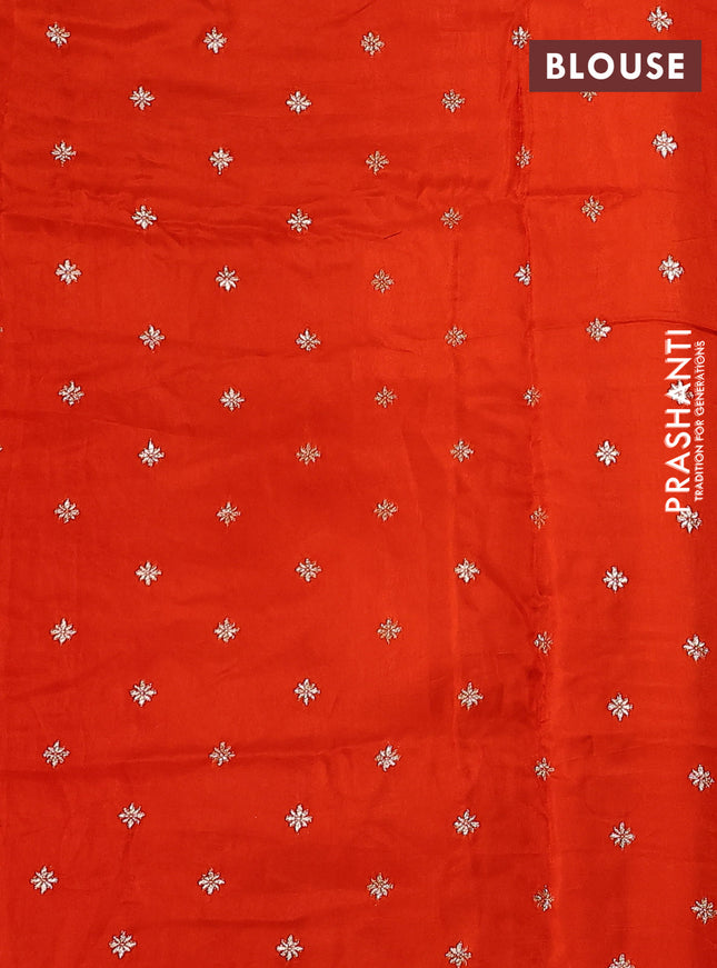 Banarasi silk saree pink and orange with annam zari woven buttas and zari woven border
