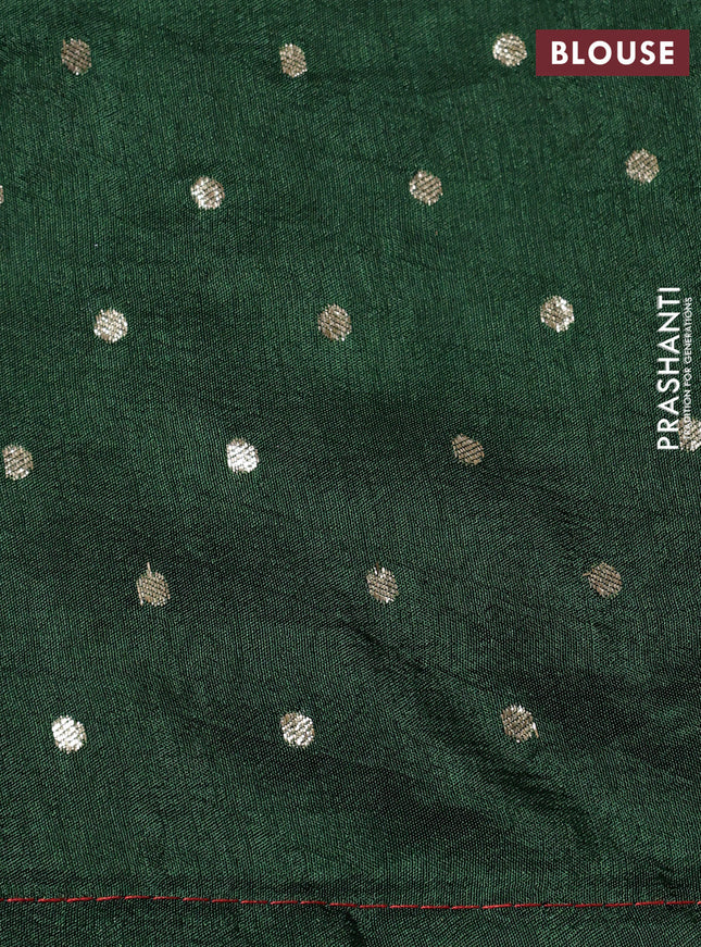 Banarasi silk saree red and green with annam zari woven buttas and zari woven border