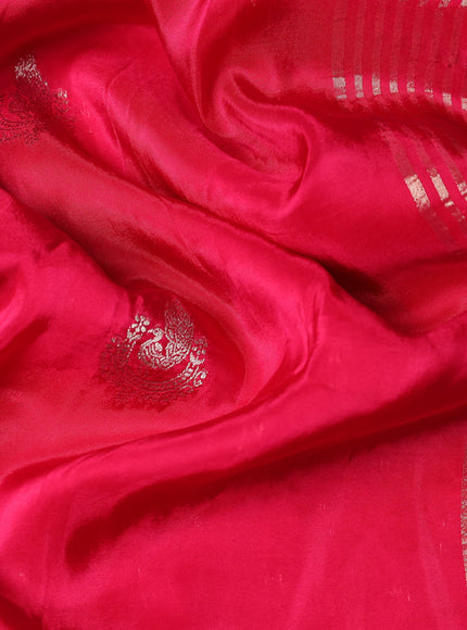 Banarasi silk saree pink and orange with annam zari woven buttas and zari woven border