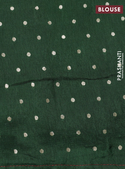 Banarasi silk saree pink and green with zari woven elephant buttas and zari woven border