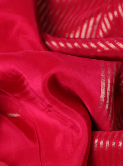 Banarasi silk saree pink and orange with zari woven brids buttas and zari woven border