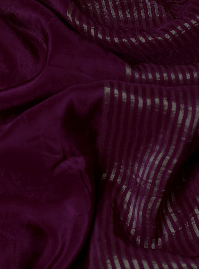 Banarasi silk saree wine shade and yellow with zari woven brids buttas and zari woven border