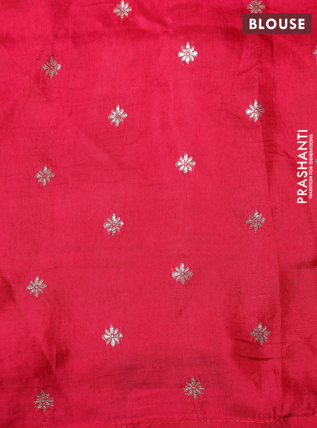 Banarasi silk saree orange and pink with zari woven brids buttas and zari woven border