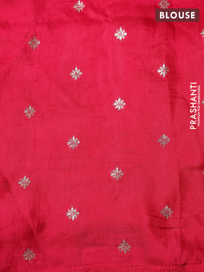 Banarasi silk saree orange and pink with zari woven brids buttas and zari woven border
