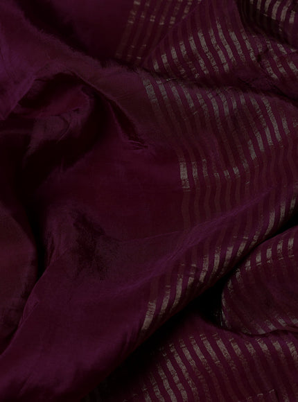 Banarasi silk saree wine shade and yellow with zari woven brids buttas and zari woven border