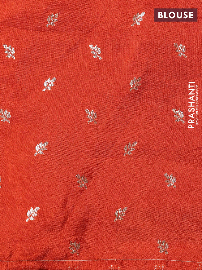 Banarasi silk saree pink and orange with zari woven brids buttas and zari woven border