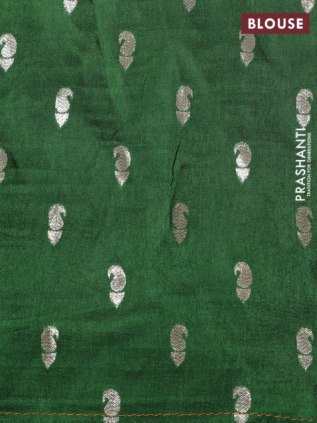 Banarasi silk saree red and green with zari woven brids buttas and zari woven border