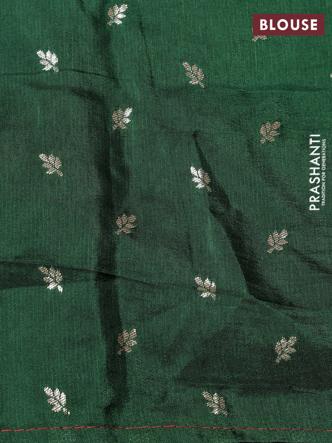 Banarasi silk saree red and green with zari woven brids buttas and zari woven border