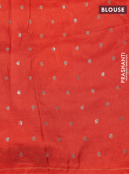 Banarasi silk saree pink and orange with zari woven brids buttas and zari woven border