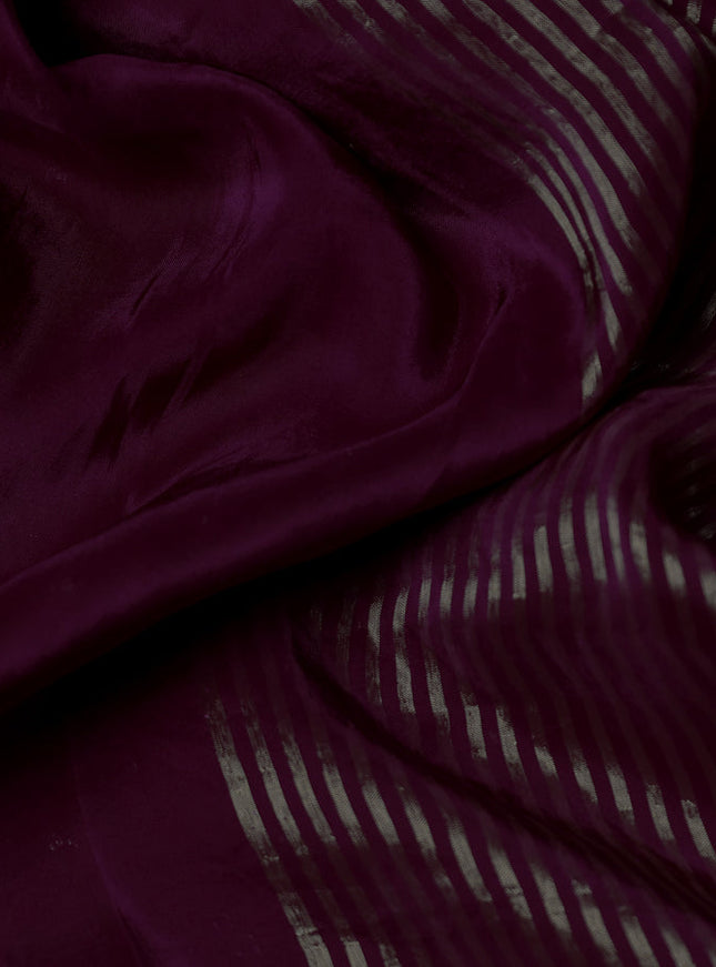 Banarasi silk saree wine shade and yellow with zari woven brids buttas and zari woven border