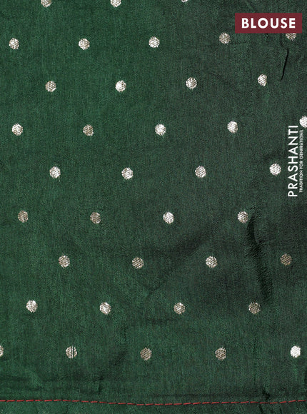 Banarasi silk saree red and green with zari woven brids buttas and zari woven border