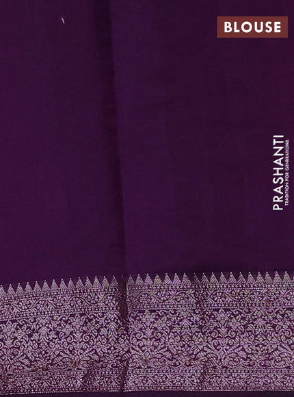 Chiniya silk saree dark pink and purple with thread & zari woven buttas and woven border