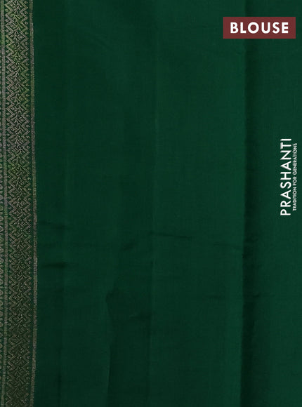Chiniya silk saree purple and green with thread & zari woven buttas and woven border
