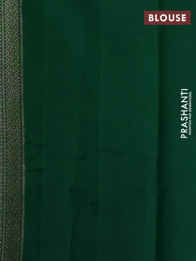 Chiniya silk saree purple and green with thread & zari woven buttas and woven border