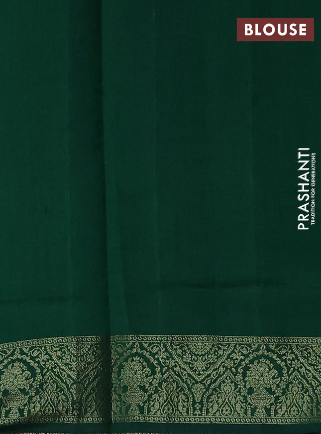Chiniya silk saree purple and green with allover thread & zari weaves and woven border