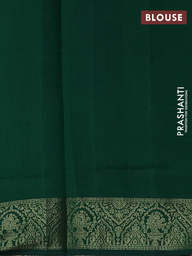Chiniya silk saree purple and green with allover thread & zari weaves and woven border