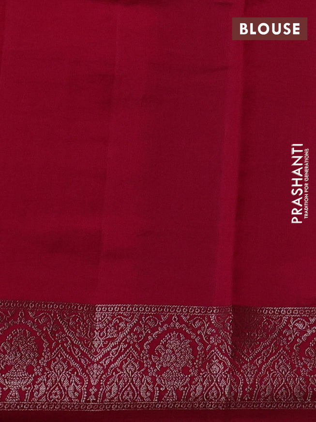 Chiniya silk saree mustard yellow and dark pink with allover thread & zari weaves and woven border