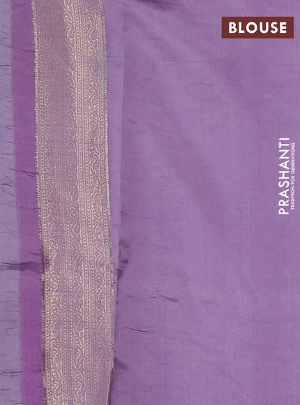 Chiniya silk saree pastel purple with allover zari woven buttas and zari woven border