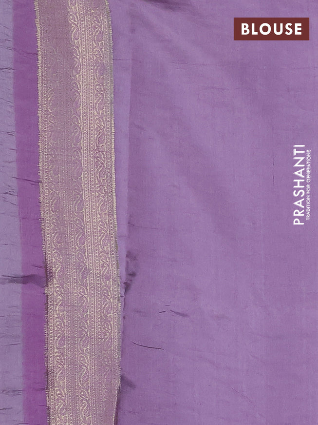 Chiniya silk saree pastel purple with allover zari woven buttas and zari woven border
