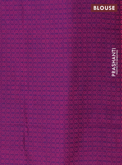 Chettinad cotton saree cs blue and drak pink with thread woven buttas and zari woven border