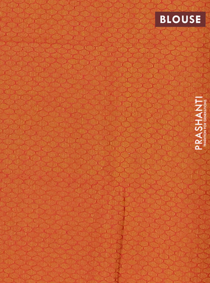 Chettinad cotton saree teal blue and mustard shade with plain body and ganga jamuna border