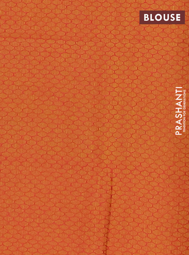 Chettinad cotton saree teal blue and mustard shade with plain body and ganga jamuna border