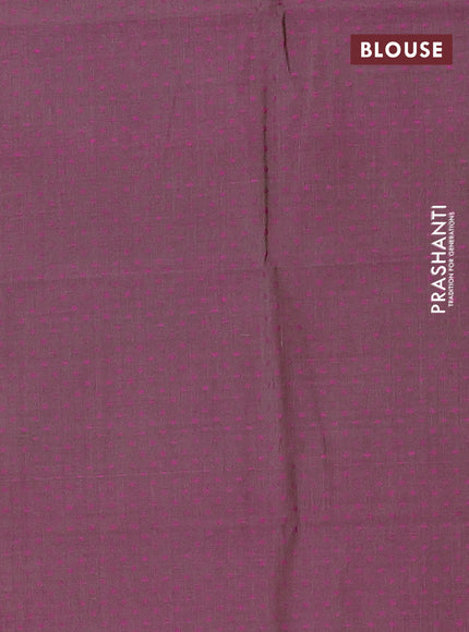 Chettinad cotton saree teal green and magenta pink with thread woven buttas and thread woven zari simple border