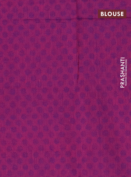 Chettinad cotton saree pink and dual shade of purple with thread woven buttas and thread woven border