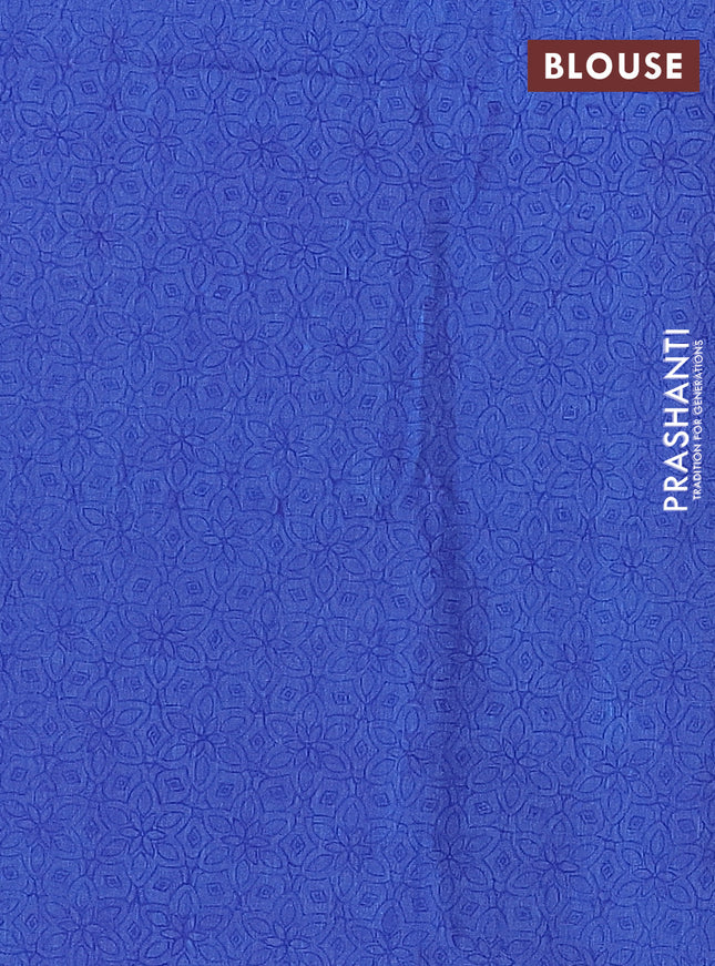 Chettinad cotton saree purple and blue with thread woven buttas and thread woven border