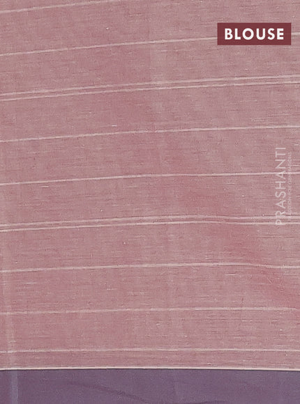 Nithyam cotton saree pastel maroon and grey with thread woven buttas and simple border
