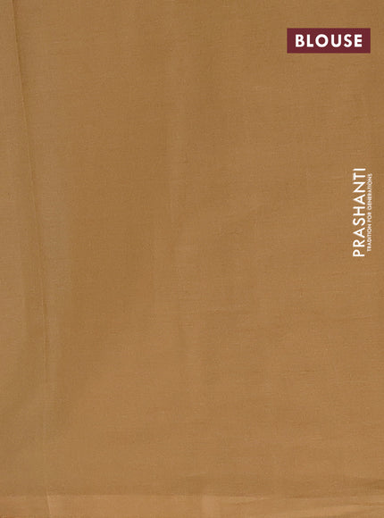 Nithyam cotton saree elaichi green with thread woven buttas in borderless style