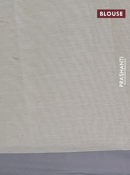 Nithyam cotton saree grey shade with thread woven buttas and simple border