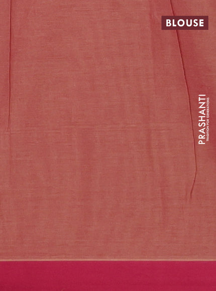 Nithyam cotton saree beige and maroon with thread woven buttas and simple border