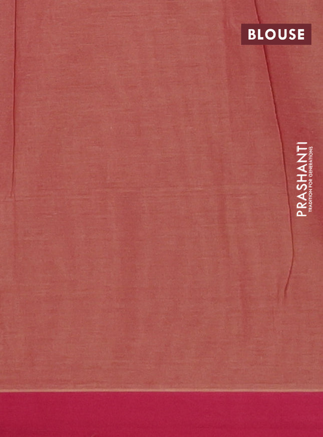 Nithyam cotton saree beige and maroon with thread woven buttas and simple border