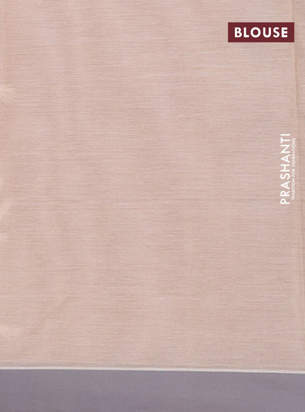 Nithyam cotton saree pastel maroon and grey with thread woven buttas and simple border