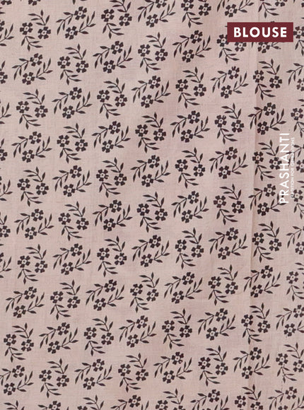 Kalamkari cotton saree black and maroon with allover prints and printed border