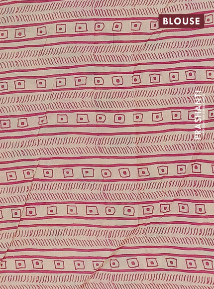 Kalamkari cotton saree yellow and pink with allover prints and printed border