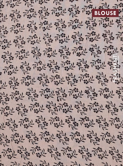 Kalamkari cotton saree maroon and beige with allover prints and printed border