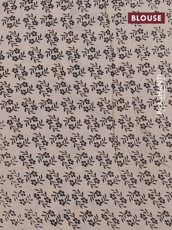 Kalamkari cotton saree dark magenta pink and blue with allover prints and printed border