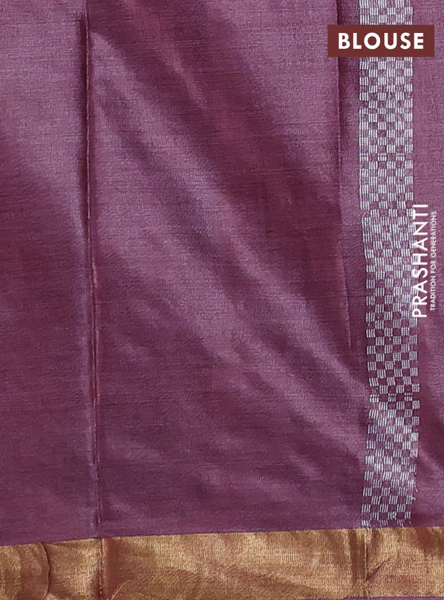 Banana silk saree maroon shade with silver & gold zari woven floral buttas and zari woven border