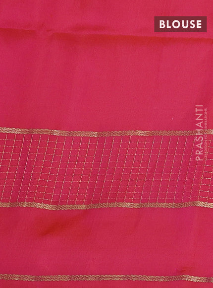 Pure soft silk saree cream and dual shade of pinkish orange with zari woven buttas and zari woven border