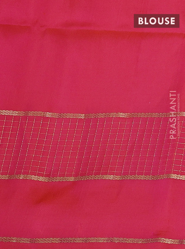 Pure soft silk saree cream and dual shade of pinkish orange with zari woven buttas and zari woven border